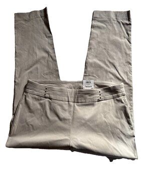 jm collection Beige Slim Leg Pants Size XL New Rivet Pants